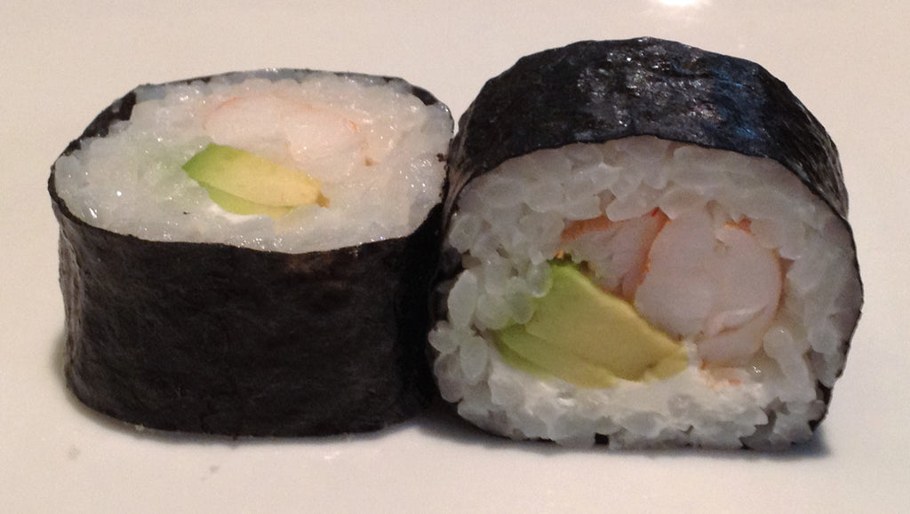 Maki de langostino, Philadelphia y aguacate